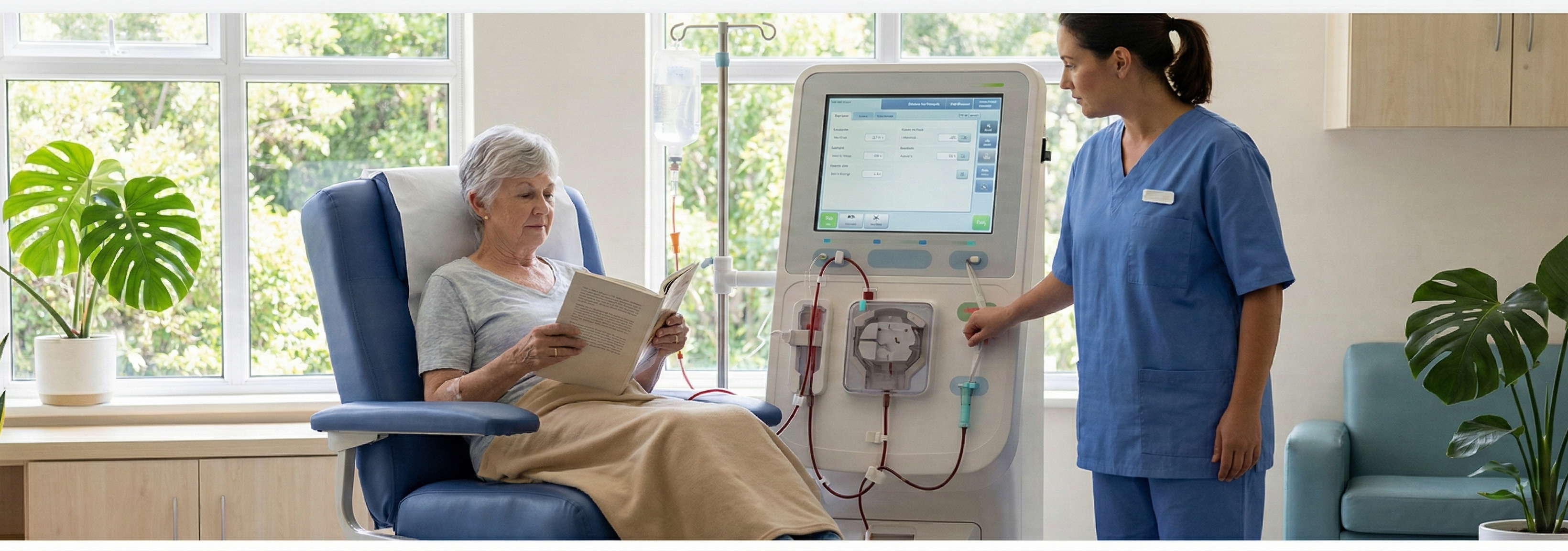 Dialysis center facility illustration